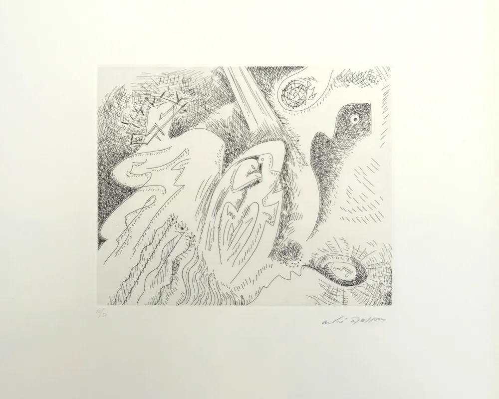 蚀刻版画 Masson - Cérémonie gnostique