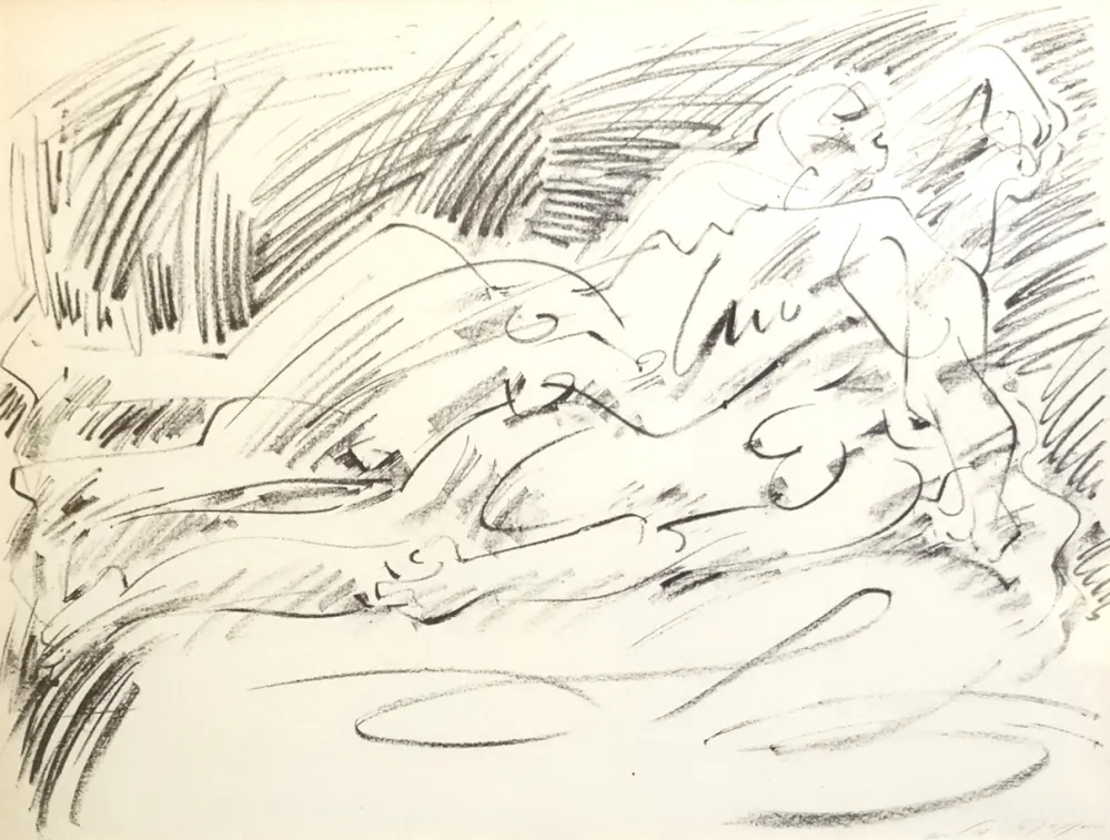 石版画 Masson - Couple étendu