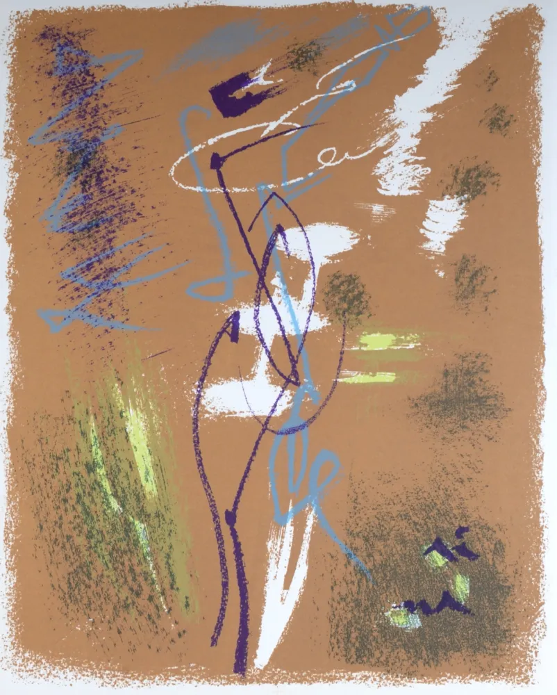 石版画 Masson - Figure féminine, 1963