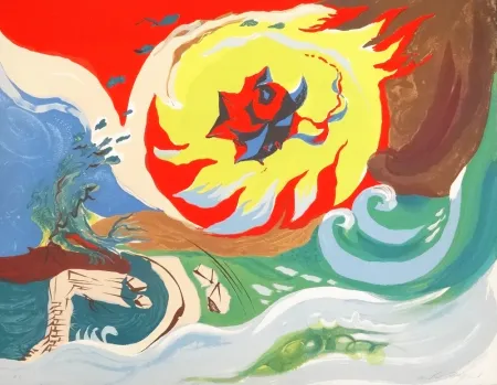 石版画 Masson - La vague du futur