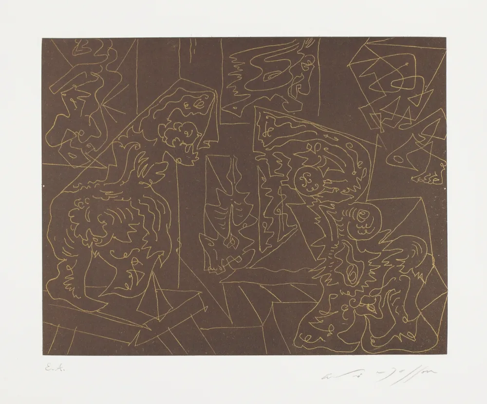 蚀刻飞尘法 Masson - L'atelier du sculpteur (The sculptor's studio)