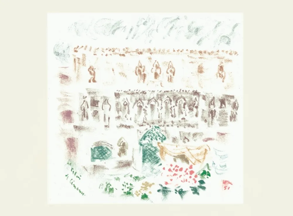 石版画 Masson - Le Palais de Cimarosa (Voyage à Venise)