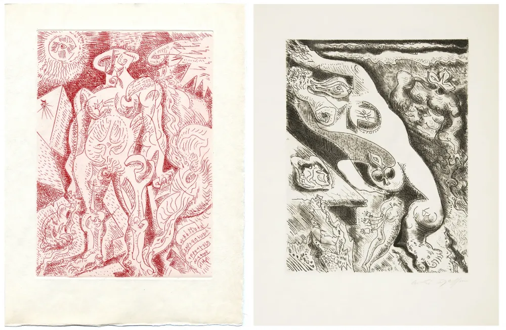 插图书 Masson - LE SEPTIÈME CHANT. 4 gravures originales (1974)