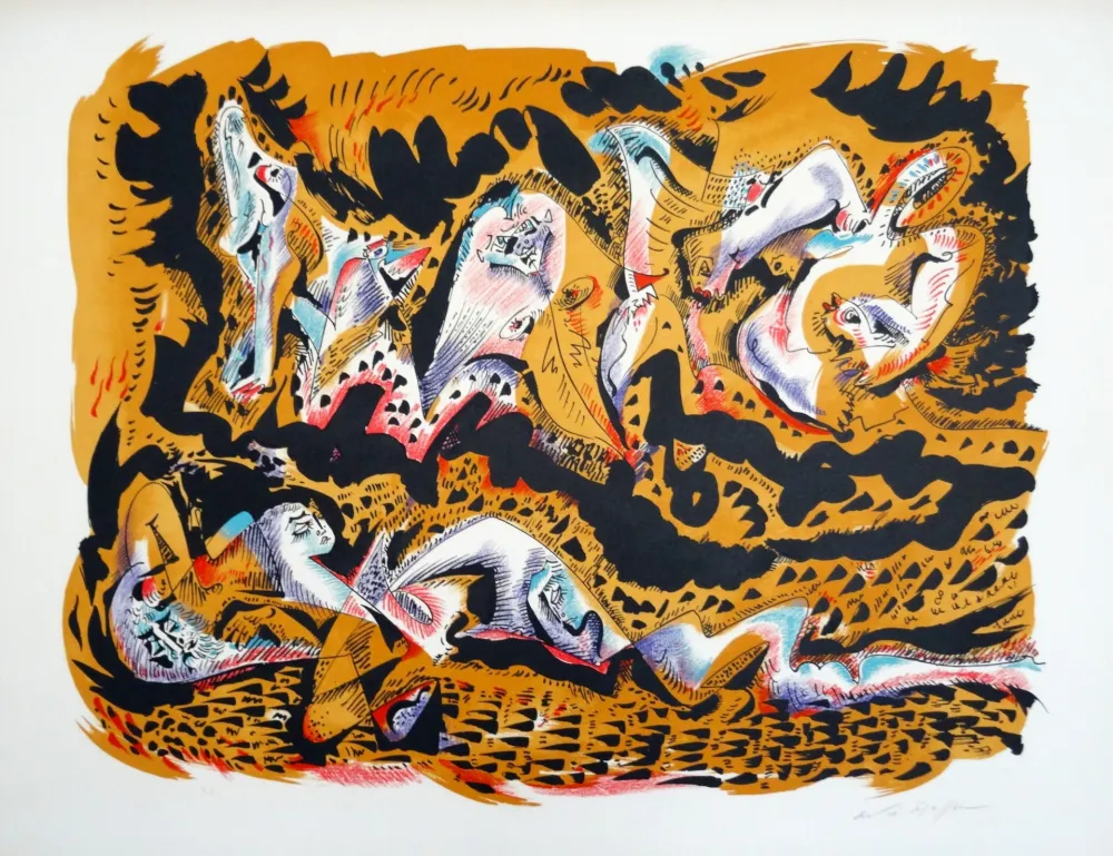 石版画 Masson - Le sommeil