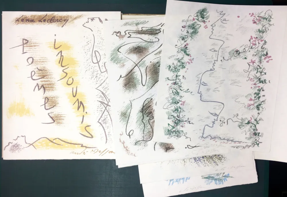 插图书 Masson - Léna Leclercq. POÈMES INSOUMIS. 10 lithographies signées (1963)