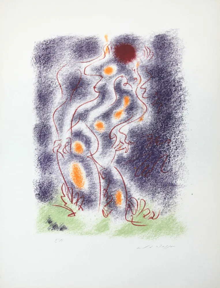 石版画 Masson - Les amoureux