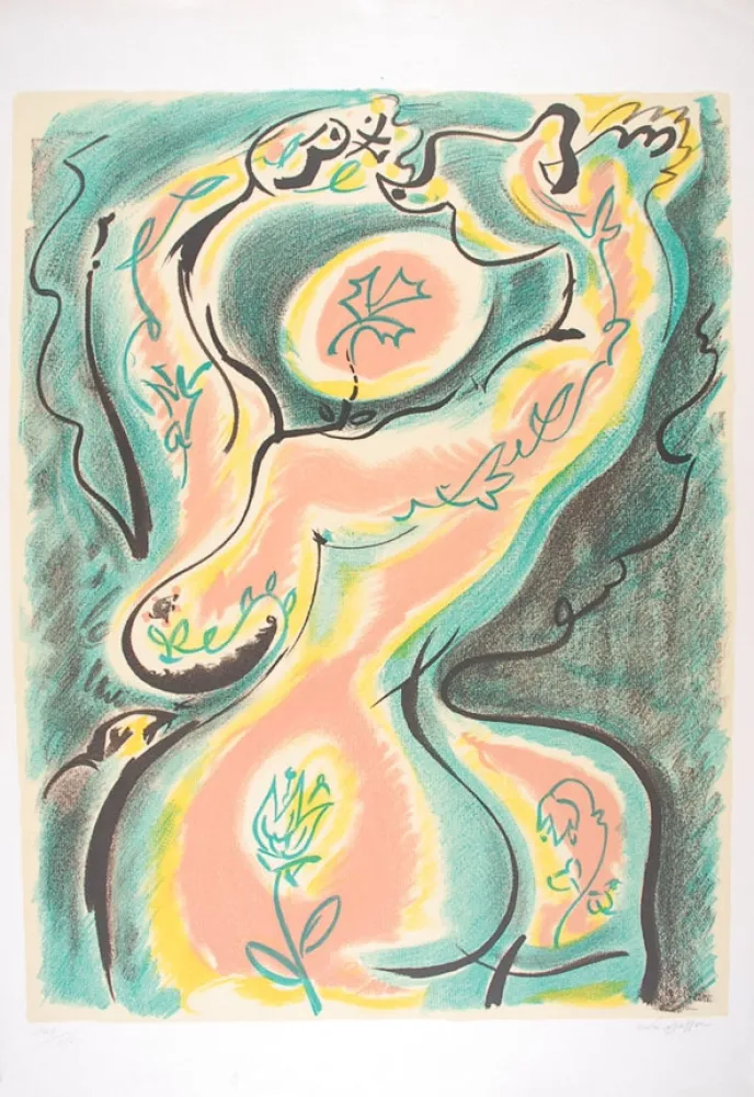 石版画 Masson - Métamorphose de la femme