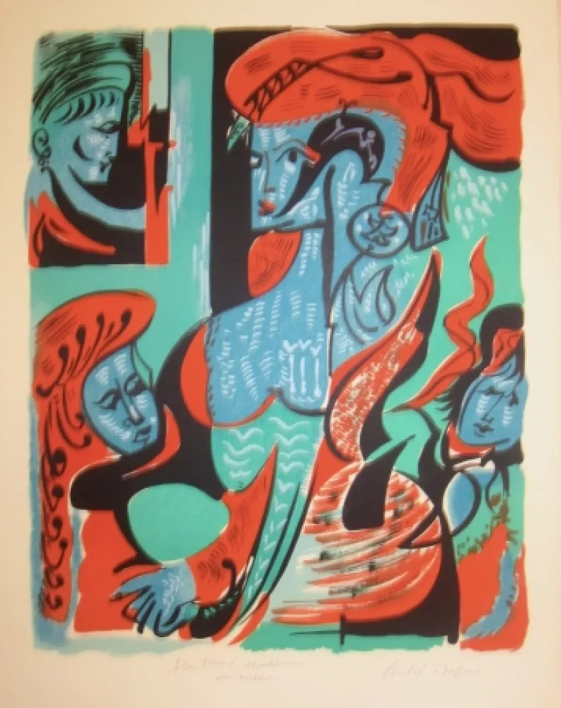 石版画 Masson - Quatre dames