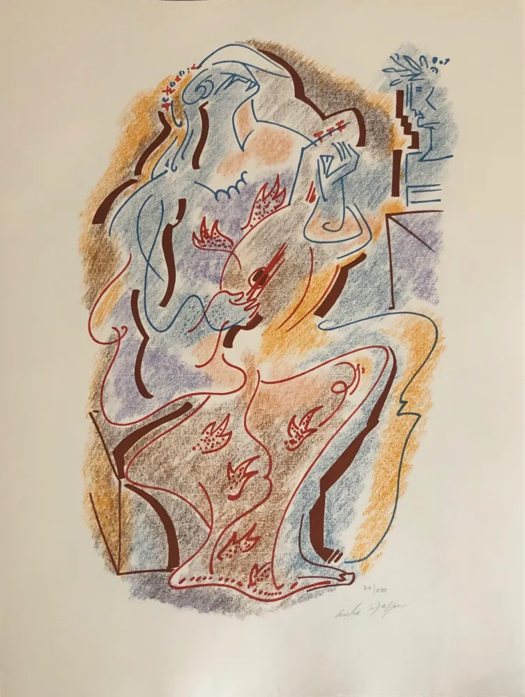 石版画 Masson - Sonnets de Louise Labé 