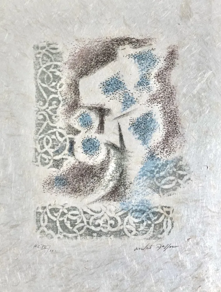 石版画 Masson - Une étoile de craie