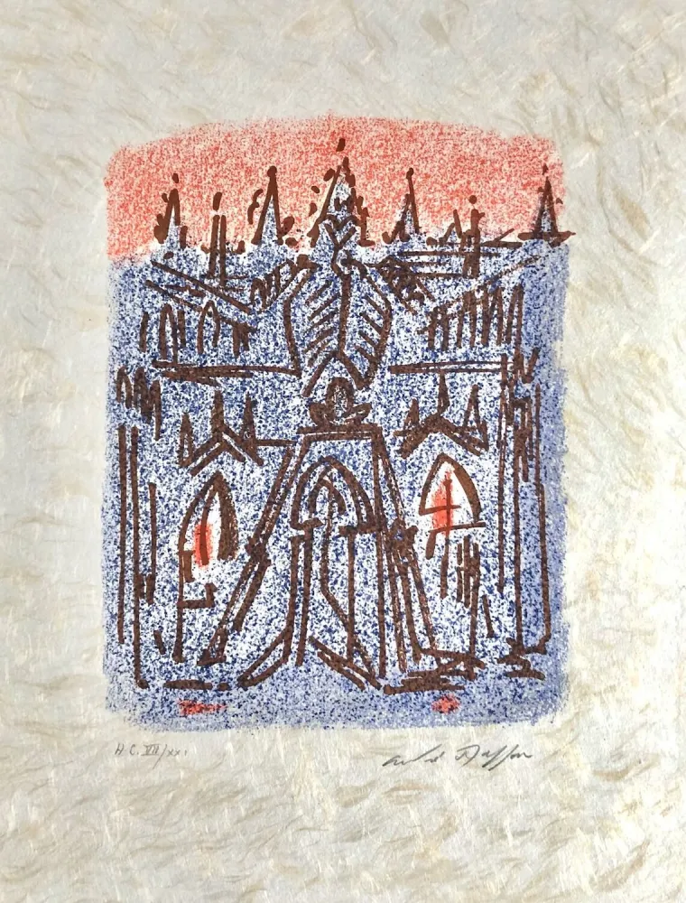 石版画 Masson - Une étoile de craie