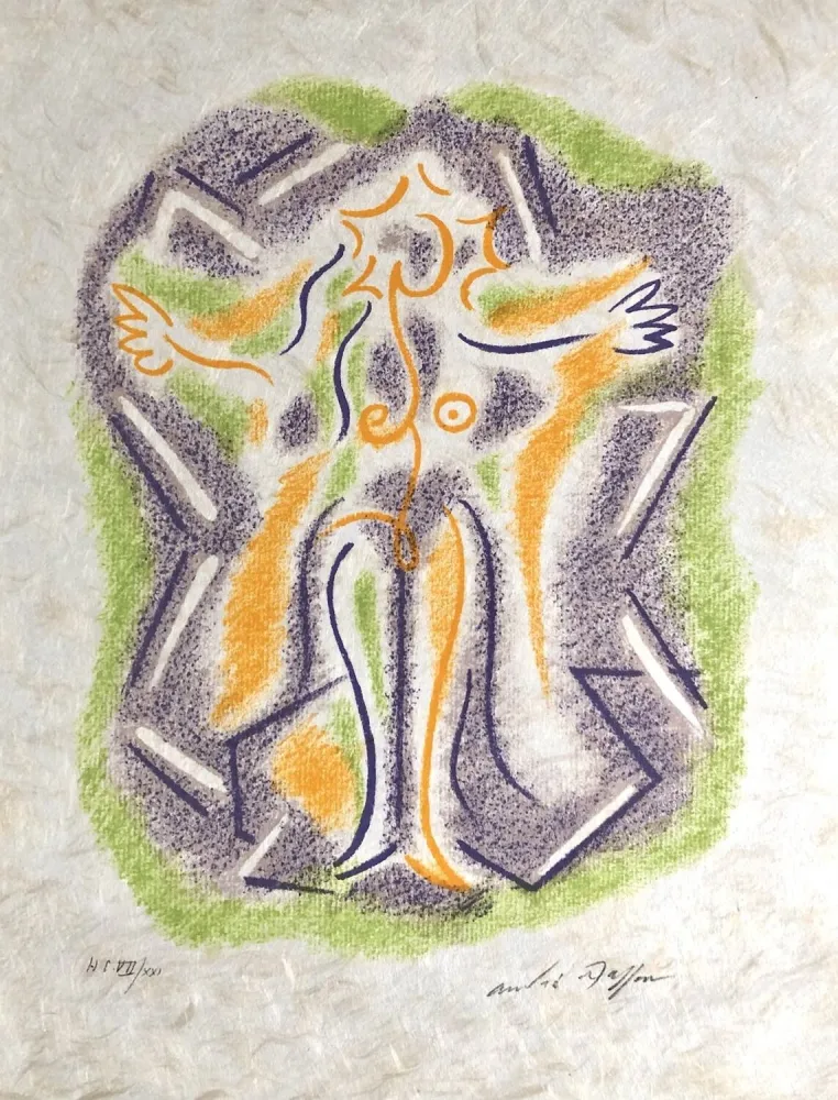 石版画 Masson - Une étoile de craie