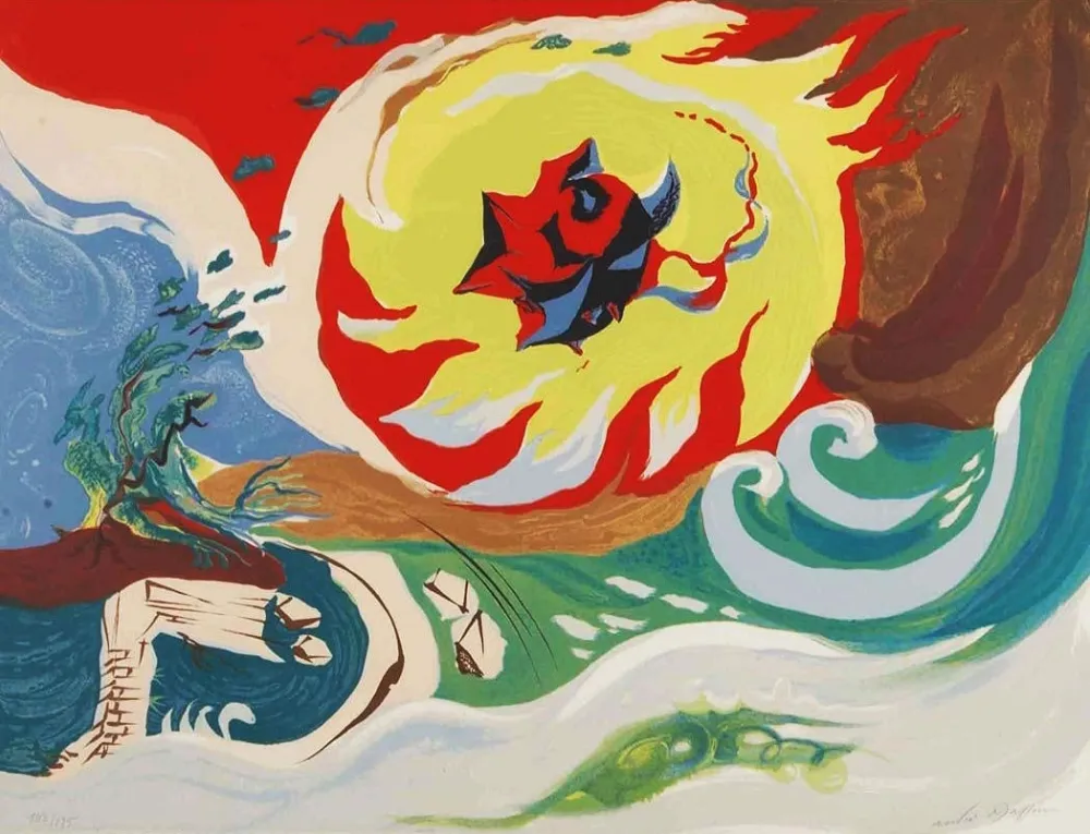 石版画 Masson - WAVE OF THE FUTURE