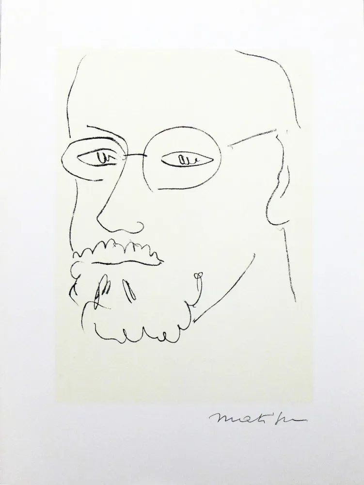海报 Matisse (After) - Autoportrait de trois quarts
