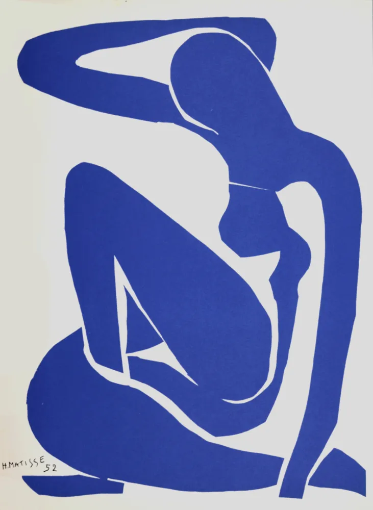 石版画 Matisse (After) - Nu Bleu I, 1958