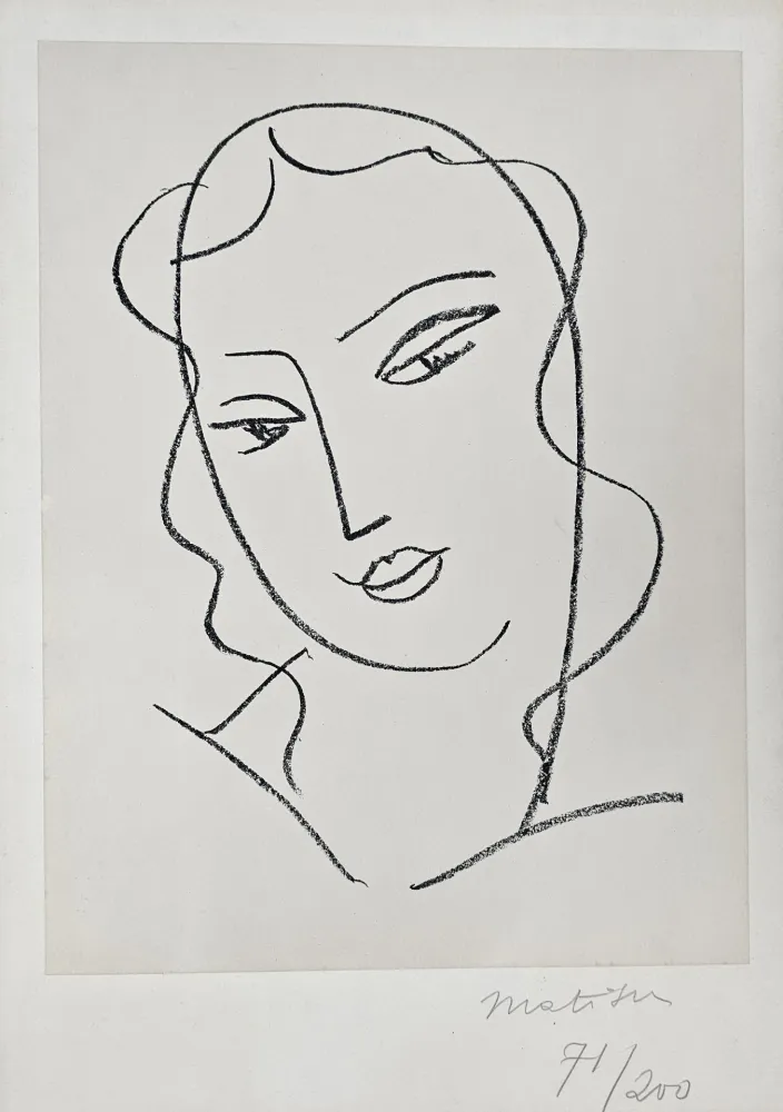 石版画 Matisse - Etude pour la Vierge