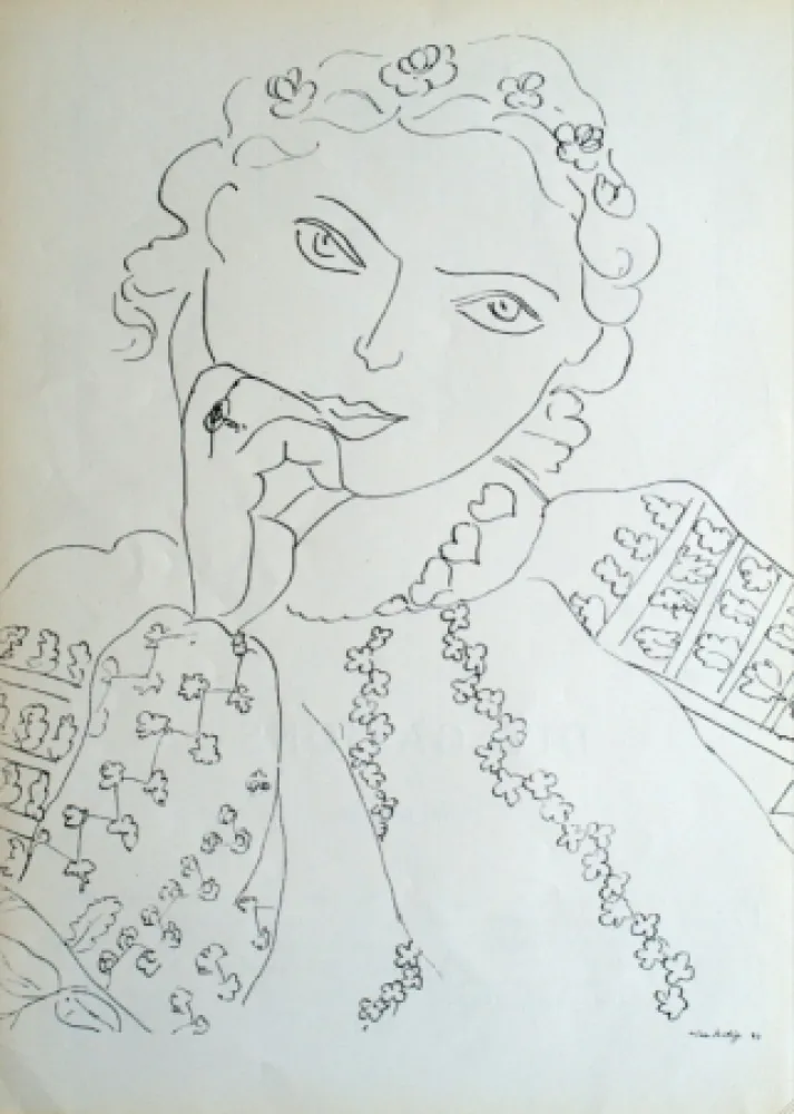 胶版印刷 Matisse - Femme Accoudee 