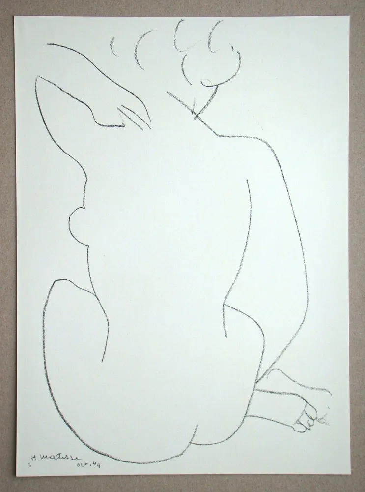 石版画 Matisse - Femme assise