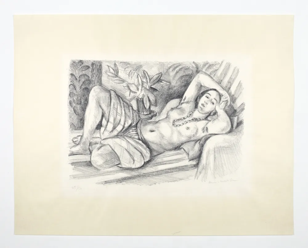 石版画 Matisse - Odalisque au Magnolia