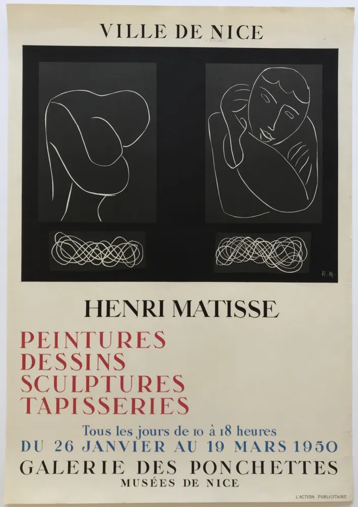 石版画 Matisse - Ville de Nice - Galerie des Ponchettes