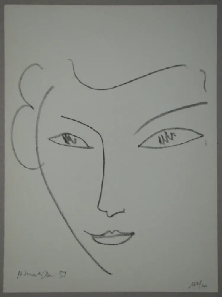 石版画 Matisse - Visage