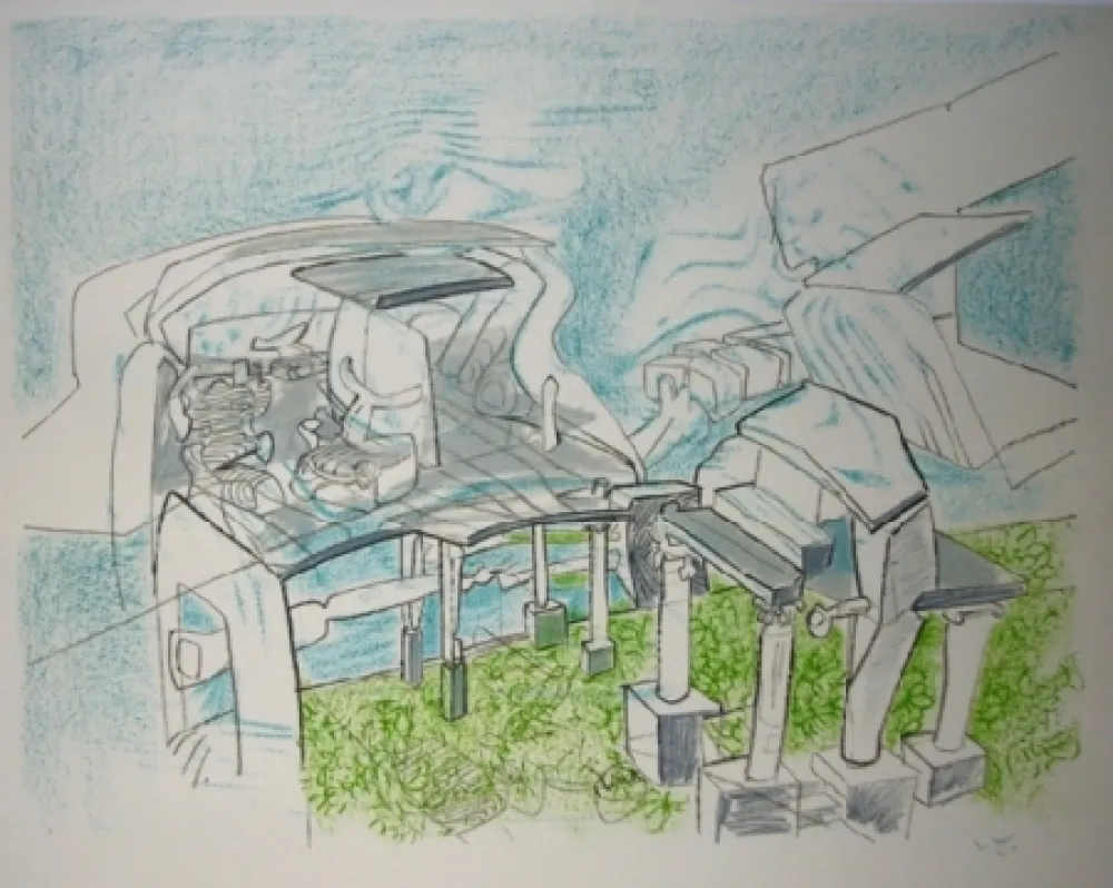 石版画 Matta - Architêtre