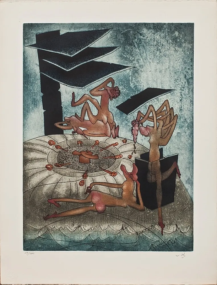 版画 Matta - La danse de la morte 