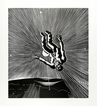 木刻 Mattheuer - Hin ist er (He’s gone)