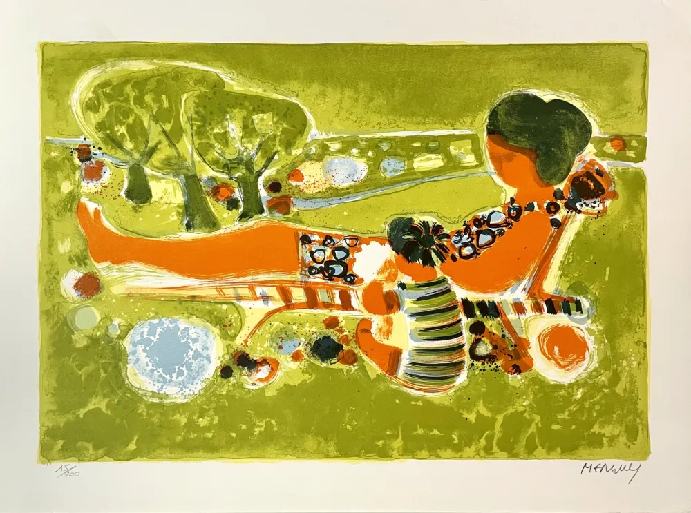 石版画 Menguy - Relax