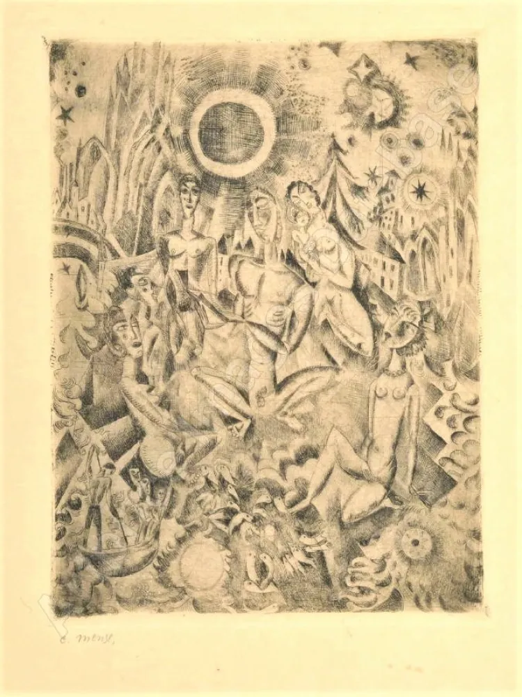 干刻版画 Mense - Andacht