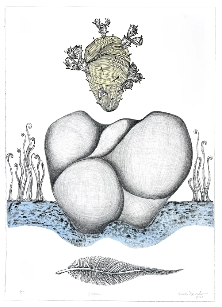 石版画 Mercado - Origen