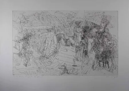 版画 Meyer - Land-Partie, verzögerter Aufbruch