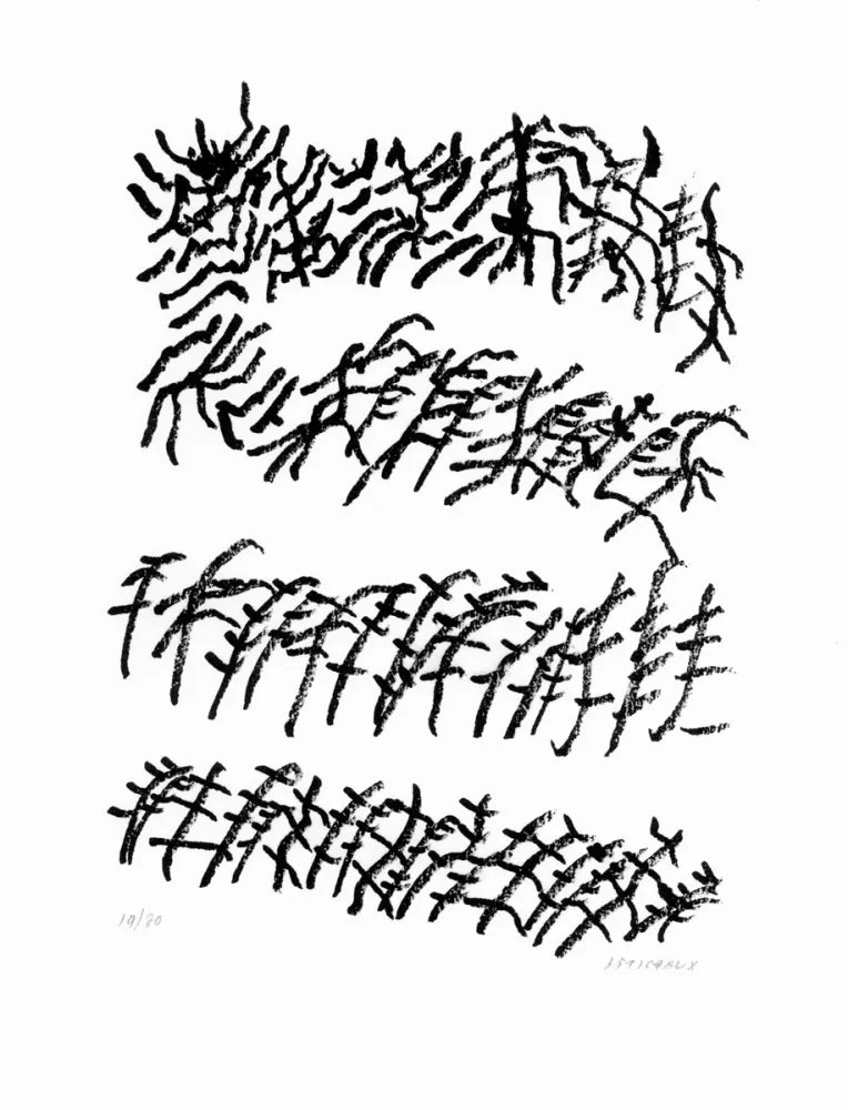 石版画 Michaux - Par la voie des rythmes