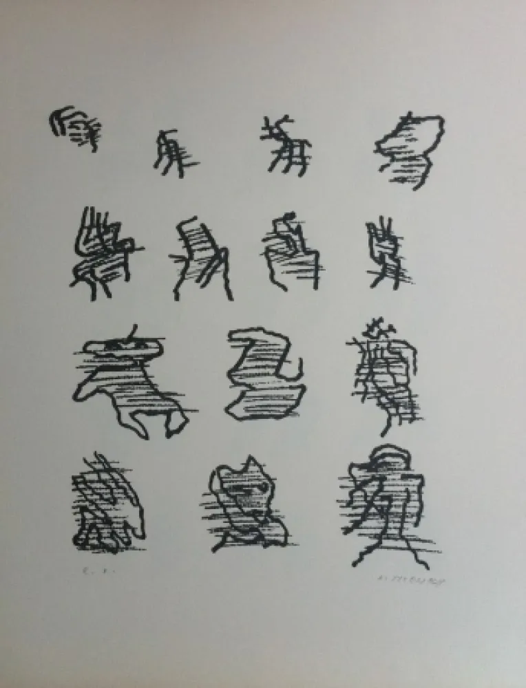 石版画 Michaux - Par la voie des rythmes 164