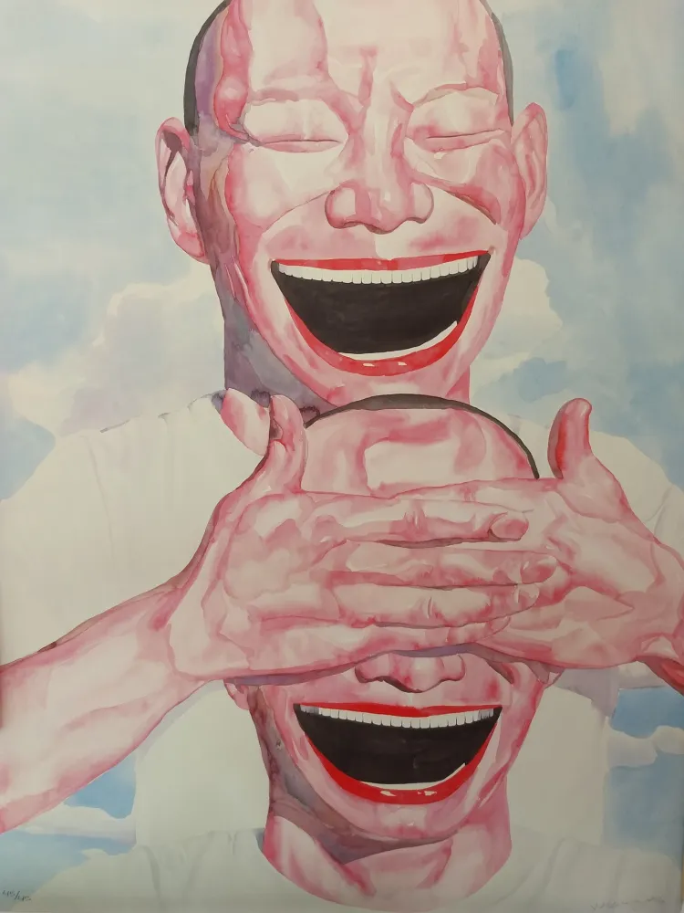 石版画 Minjun - Faces