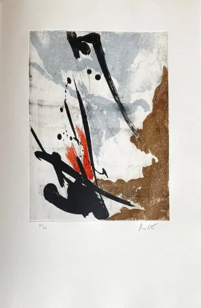 蚀刻版画 Miotte - Près des murs