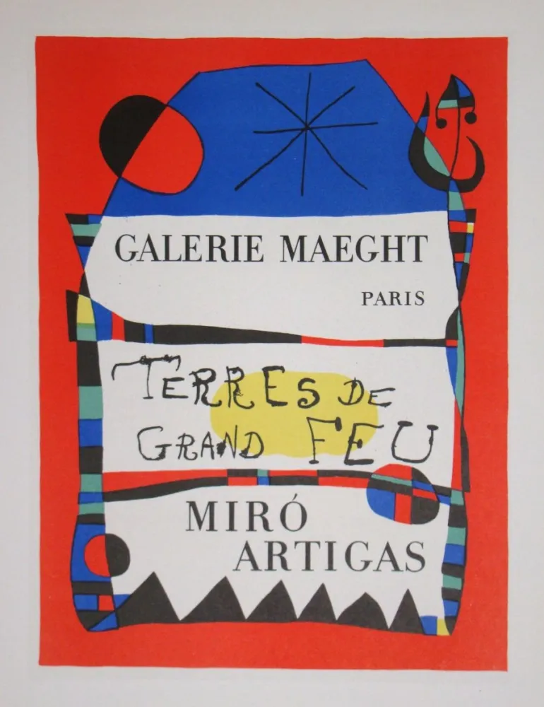 石版画 Miró (After) - Terres de Grand Feu
