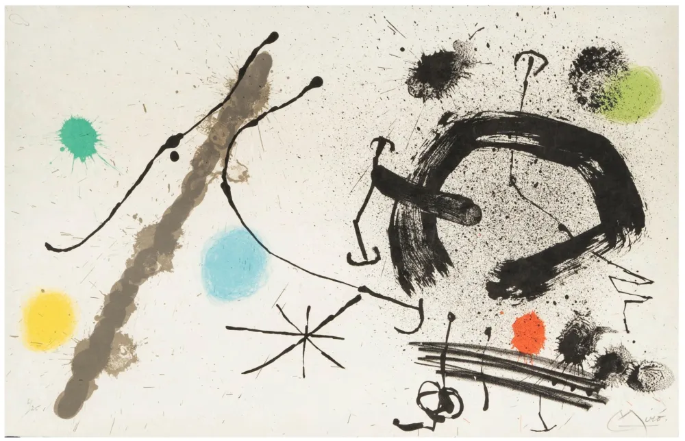 石版画 Miró - Bouquet de Rêves pour Neila