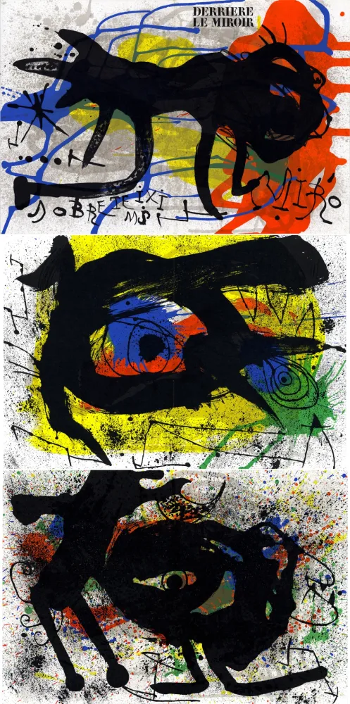 插图书 Miró - Derrière le Miroir n° 203. SOBRETEIXIMS ET SACS. 3 LITHOGRAPHIES ORIGINALES (1973)