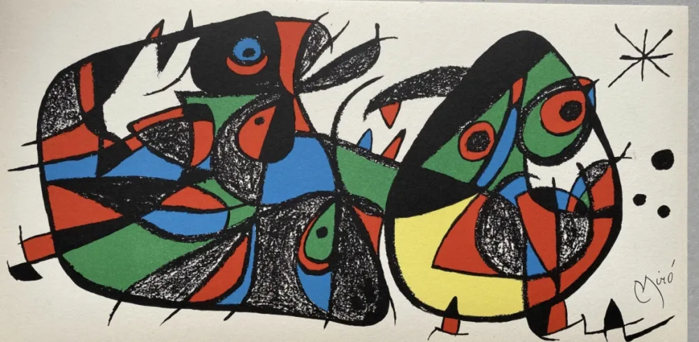 石版画 Miró - Escultor Italie
