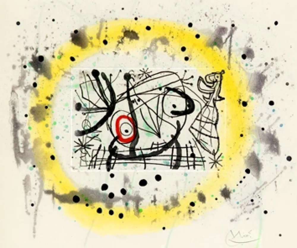 版画 Miró - Fissures