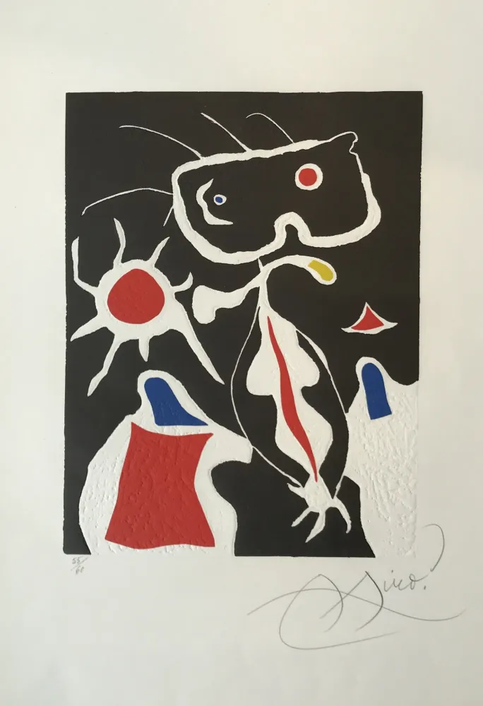 油毡版画 Miró - Hommage a San Lazzaro