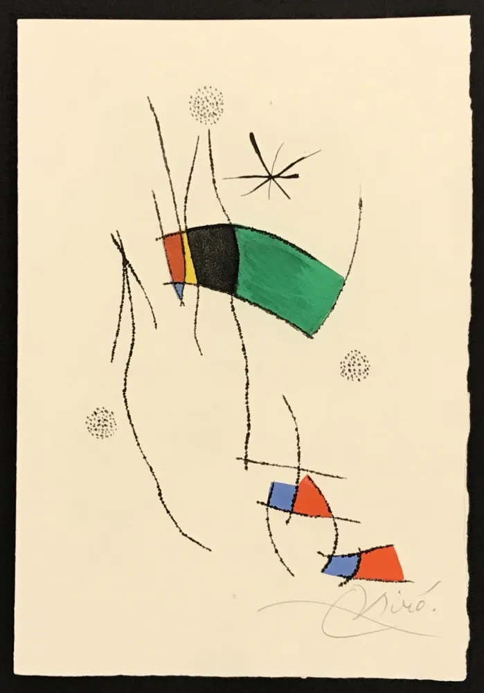 版画 Miró - La Spirale 2