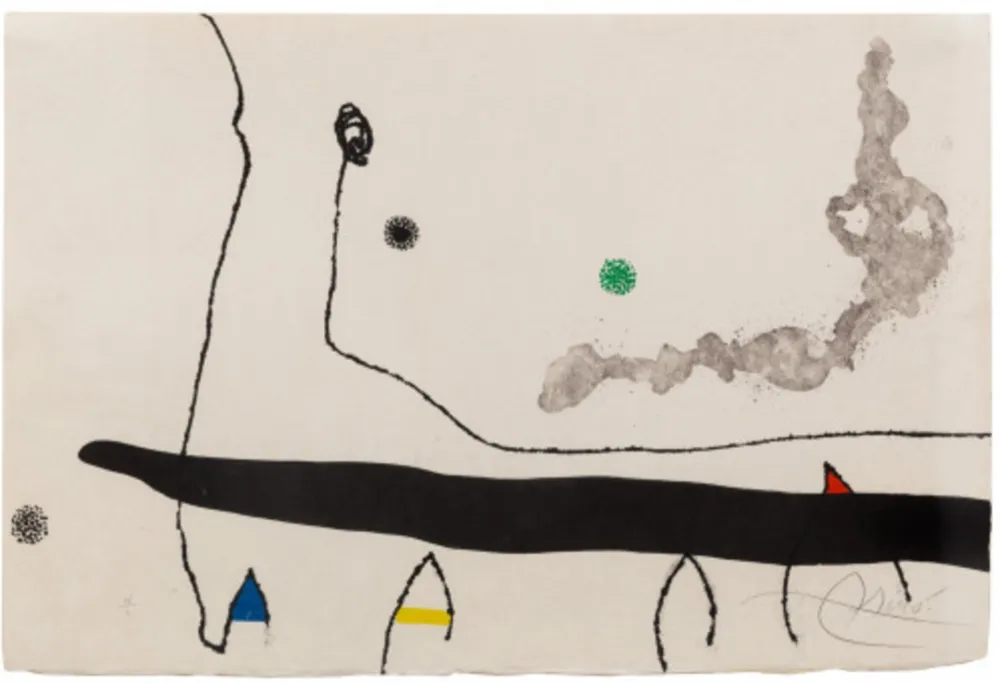 蚀刻飞尘法 Miró - Le Marteau sans maître: one plate