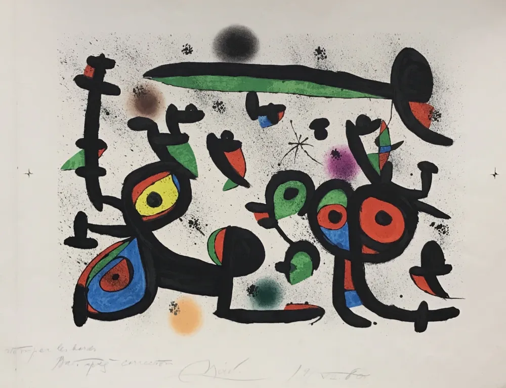 石版画 Miró - Les Amoureux et Luna Park I