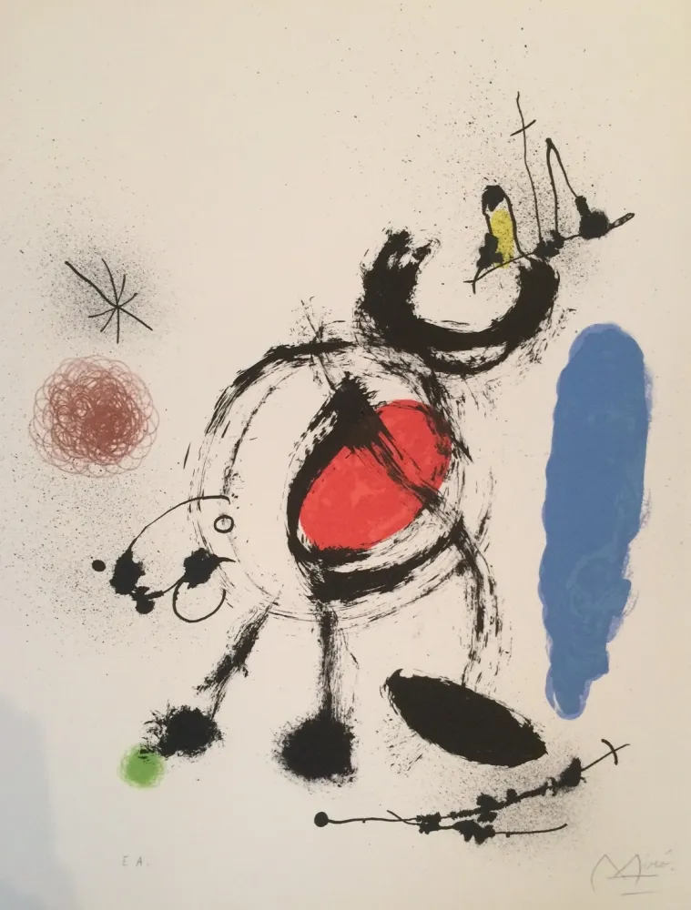 石版画 Miró - L'oiseau Migrateur