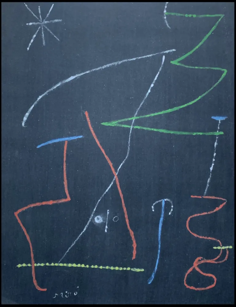 镂版印刷 Miró - Oiseau dans la nuit 