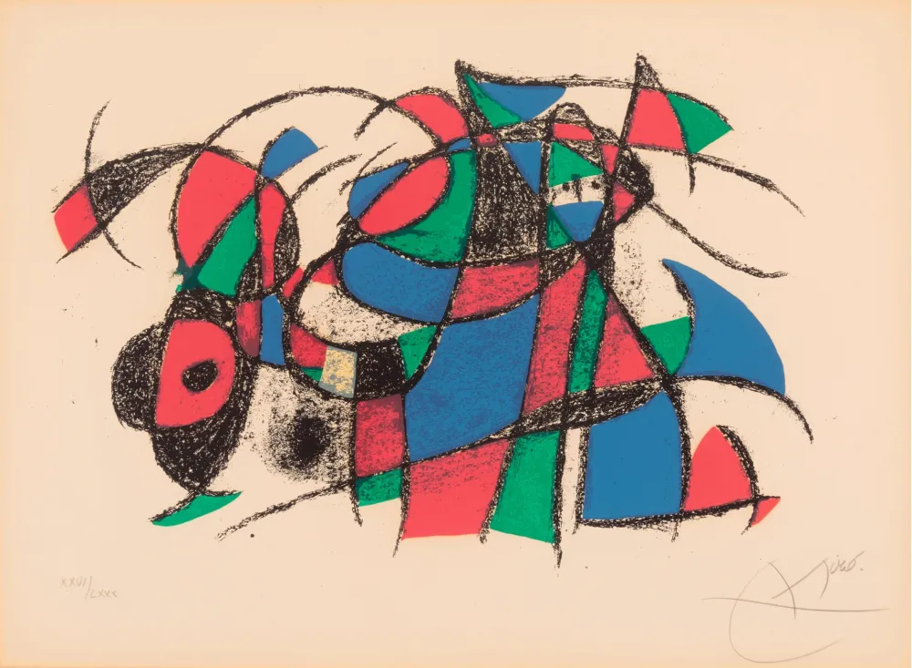 复数作品 Miró - One plate, from Joan Miró Lithographe II