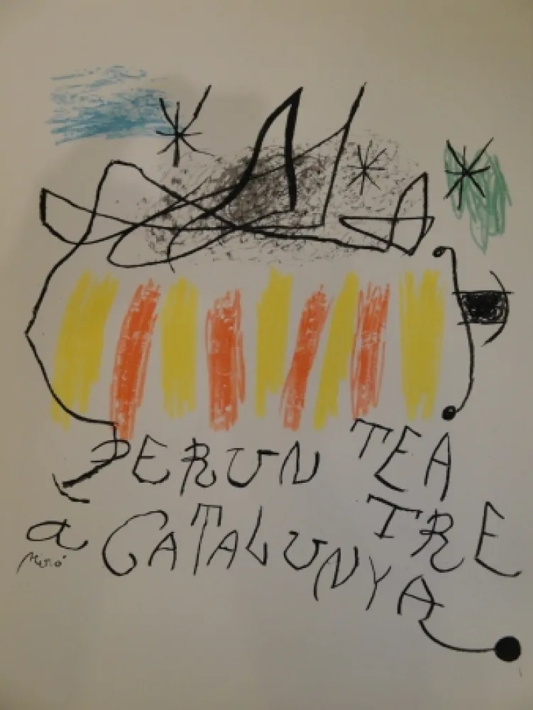 石版画 Miró - Per un teatre a Catalunya