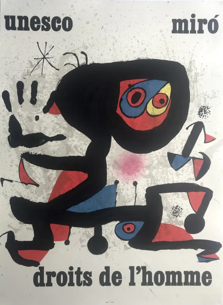 海报 Miró - Unesco / Droits de l'homme